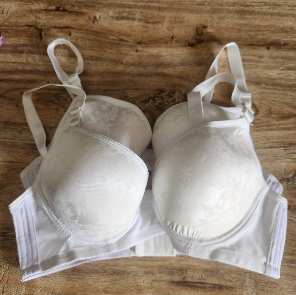 2pc Elegant White Floral Bra Size 36 - Picture 1 of 6